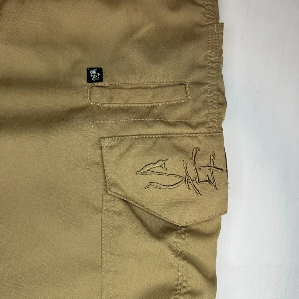 Salt Life La Vida Shorts Men's 40 Khaki Cargo Vapor Stretch Tan Outdoor Tactical